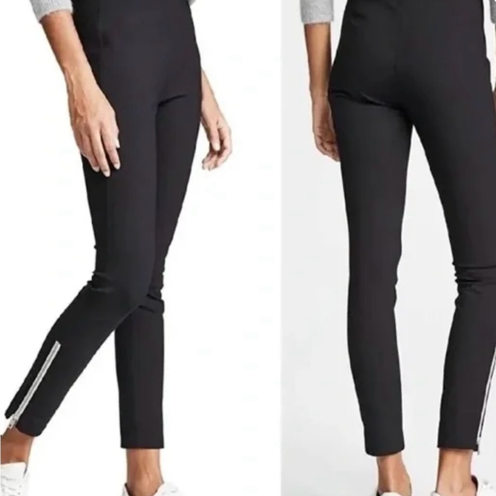 Rag & Bone Black Simone Pants with White Ankle Zipper